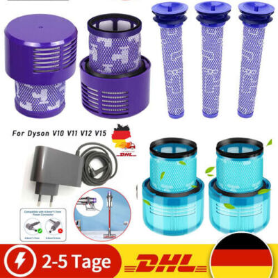 Für Dyson V10 V11 V12 V15 Ladegerät filter Ladekabel Netzteil Ersatz EU DC58