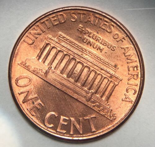 2000-D Off center struck Lincoln cent Error Close AM (A) - Picture 2 of 2