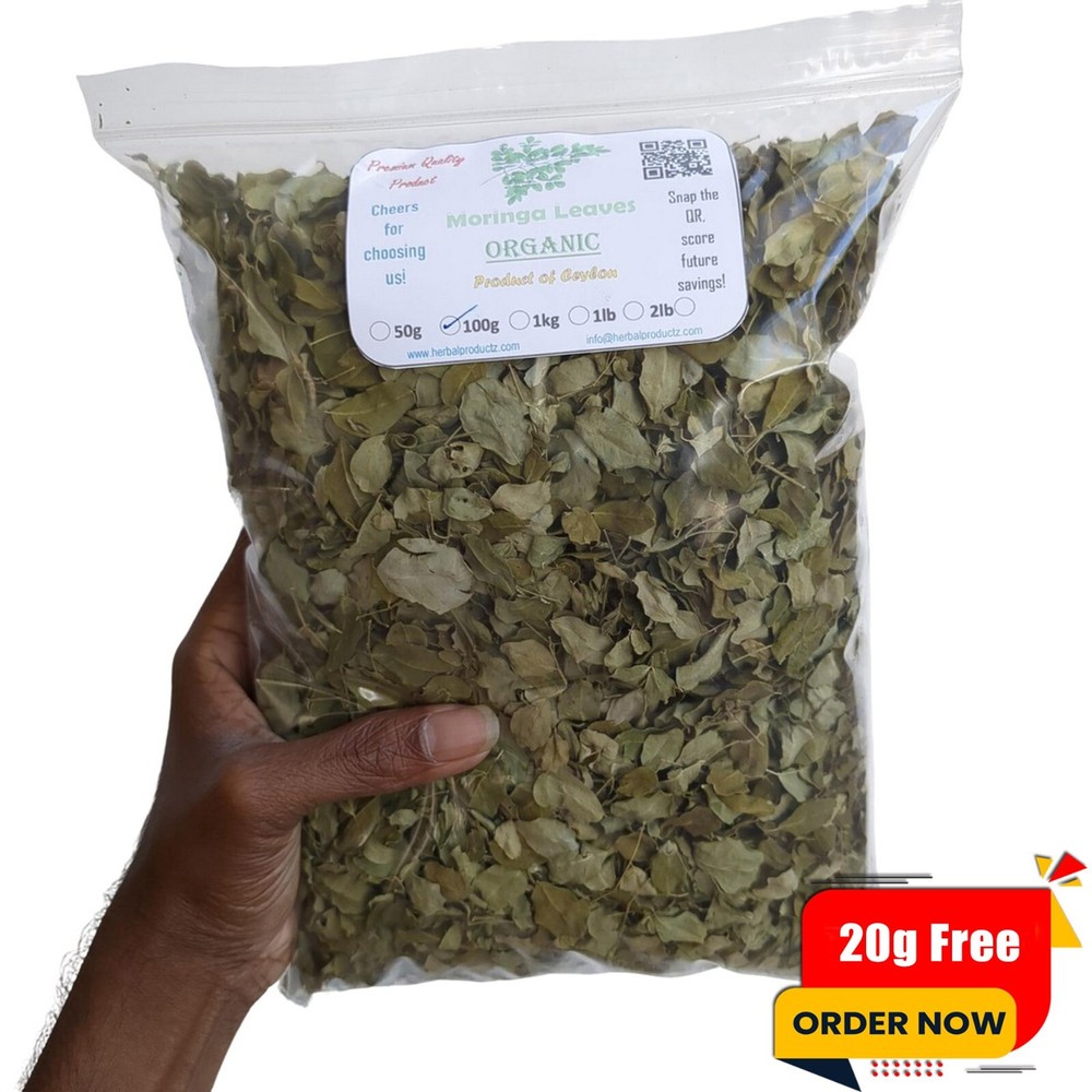 Dried Moringa Oleifera Leaf, Pure Organic Ceylon Natural Best Quality Herbal Tea