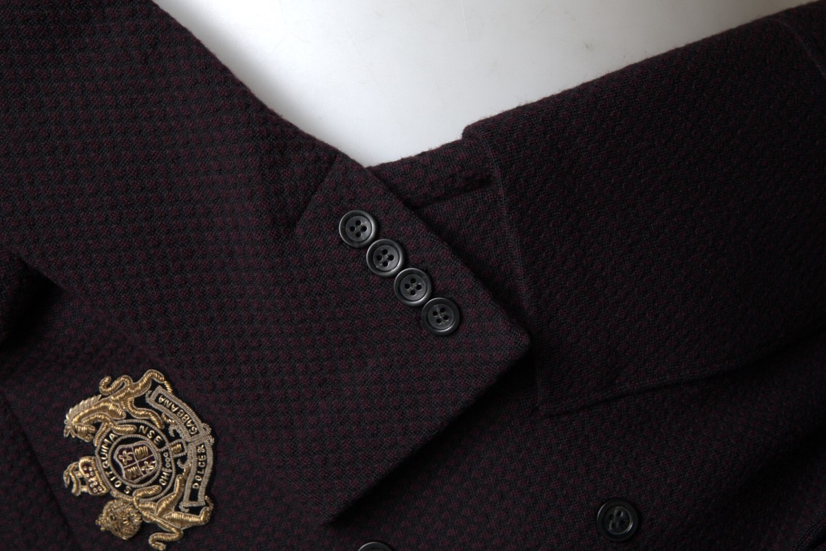 VIP買付★DOLCE & GABBANA ツイード ジャケット ブレザー DOLCE & GABBANA Blazer Purple Embroidery Double Breasted