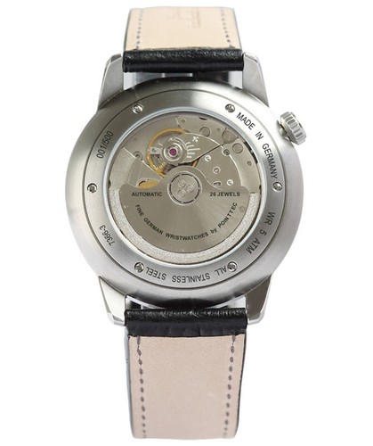 Zeppelin Flatline Automatic Watch Power reserve 40mm Clear back Blue Dial 7366-3 - Picture 3 of 3