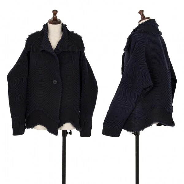 ISSEY MIYAKE Steam Stretch 3D Wave Pleated Fringe Jacket Size S-M(K-107842)