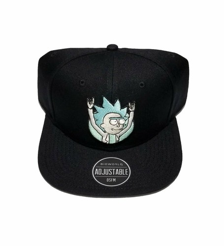 Morty TINY RICK Black Snapback Hat | eBay