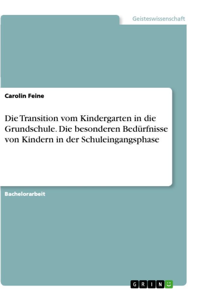 Thumbnail - Die Transition Vom Kindergarten In Die Grundschule. Die Besonderen...