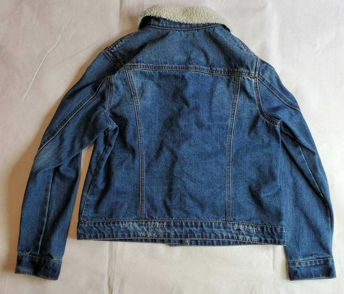 Veste Jeans Femme Kensie Taille M - Coupe Cropped, Délavée Bleue, Occasion Bon état