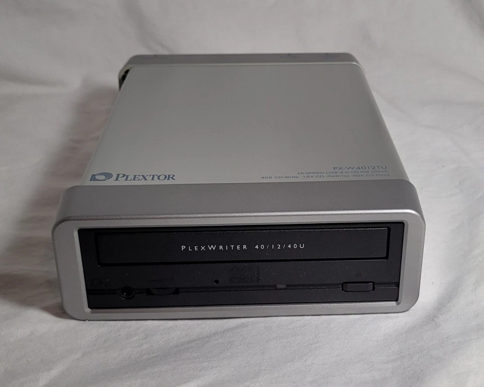 Plextor PlexWriter 40/12/40U PX-W4012TU CD-RW Drive USB External Complete In Box - Image 2 of 4