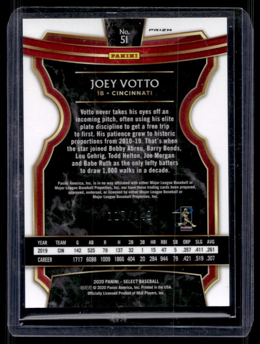 2020 Panini Select Blue Joey Votto 117/149 Cincinnati Reds