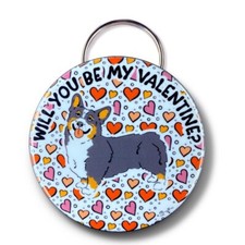 Tricolor Welsh Corgi Dog Valentines Day Heart Bottle Opener Handmade Accessory