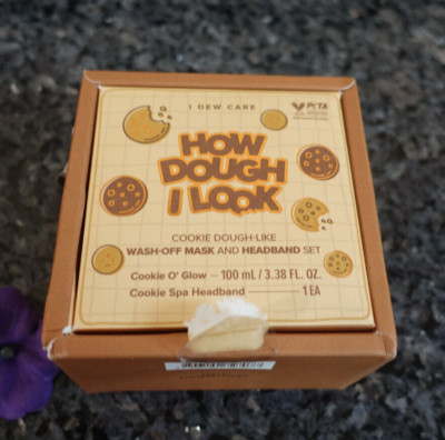 I dew care how dough I look cookie dough like wash off mask & headband set