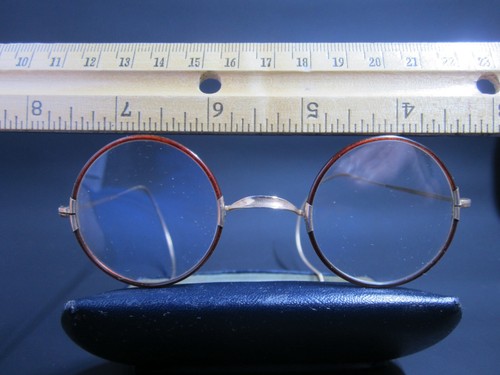 ANTIQUE BAUSCH & LOMB GOLD FILLED WINDSOR SADDLE BRIDGE GLASSES LENNON FRAMES - Picture 9 of 13