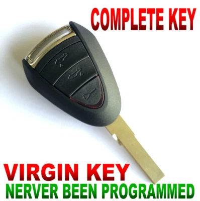 TRULY NEW VIRGIN KEY FOR 911 997 BOXSTER CAYMAN REMOTE CHIP KEYLESS ENTRY FOB 3B - Image 1 of 2