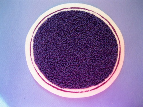 Dark Purple Chenille w/ White Felt Letterman Jacket Patches Crafts - Picture 10 of 26