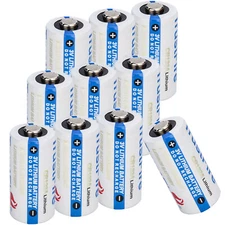 10Pack CR123A Industrial 3V Lithium Batteries Camera Photo Flashlight Exp 2033