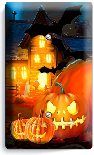 HALLOWEEN SCARY GHOST CALABAZAS INTERRUPTOR DE LUZ SALIDA DE PARED DECORACIÓN DE HABITACIÓN - Imagen 13 de 29