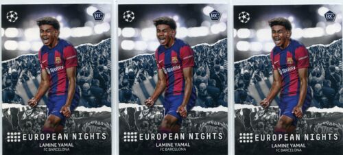 2024 Topps UCL Lamine Yamal RC (3) Lots Barcelona European Nights - Picture 1 of 2