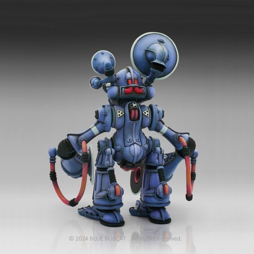 BLUE BOBCAT Ape Trumpeter Painted Model for Collection Toy - Picture 2 of 3