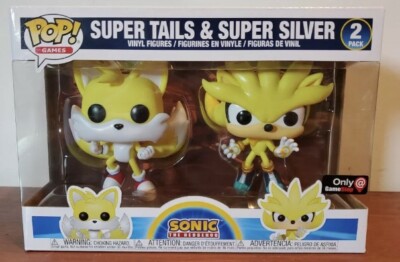 Funko Pop! Sonic The Hedgehog Super Tails & Super Silver 2 Pk SDCC Con Exclusive 889698482837 | eBay