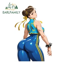 EARLFAMILY Chunli Car Sticker Host Fashionable Artistic Luggage Auto Decal