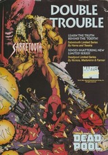 Vintage 1993 Sabretooth/Dead Pool Marvel Art Original Print Ad 19x28cm HER 07