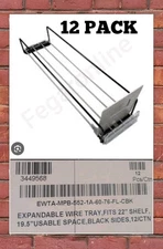 12 PACK TRION EXPANDABLE WIRE TRAY OPEN  FITS 22" EWTA-MPB-552-1A-60-76-FL-CBK