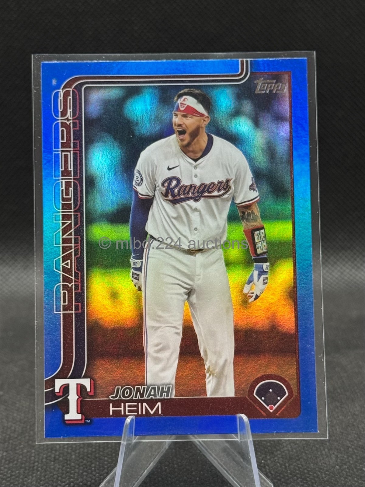 2025 TOPPS MLB Series 1 - Jonah Heim /150 Blue Foil 51 Texas Rangers color match