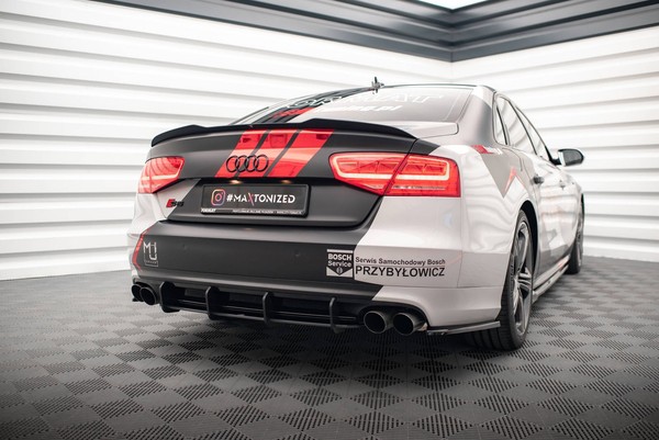 Heckansatz Diffusor Passend FüR Audi S8 D4 Schwarz Matt-image