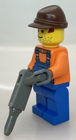 LEGO&reg; Minifigure City Town Builder Dungarees Blue Set 3351 Mini Heroes con005