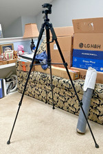 60" Precision Design Camera Video Tripod Black New No Box.