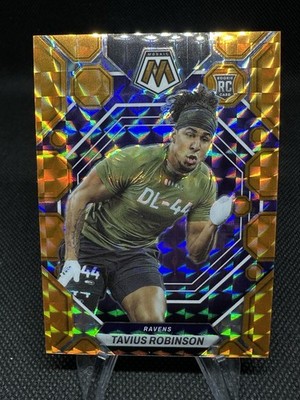 Tavius Robinson 2023 Panini Mosaic Orange Prizm /199 RC Ravens #365