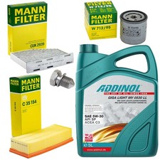 5L Öl Set Inspektion Luft-Innenraum Ölfilter Ölschraube für VW Caddy IV 2.0 TDI