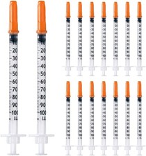 U-100 Syringes - 1ml/cc 30G 1/2" (12,7mm) Disposable Syringes, Individually Wrap