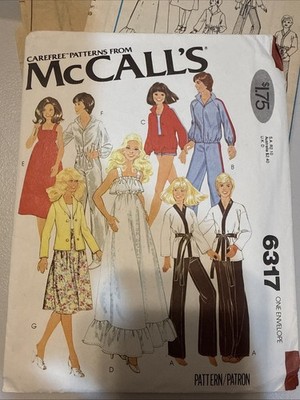Sewing Pattern Outfits 11.5-12'' & 18-19'' Doll Barbie Cher Chrissie McCall's 6317