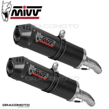 Scarico doppio KAWASAKI Z 1000 2007 2008 MIVV Oval Carbonio CC