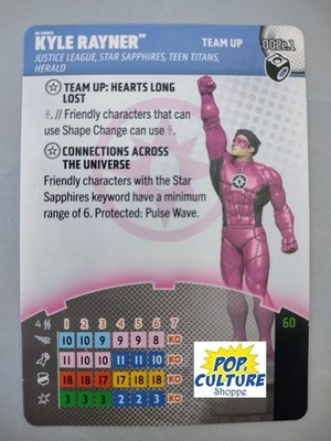 HEROCLIX Lantern Legacy tu002e.1 KYLE RAYNER Star Sapphires TEAM UP CARD