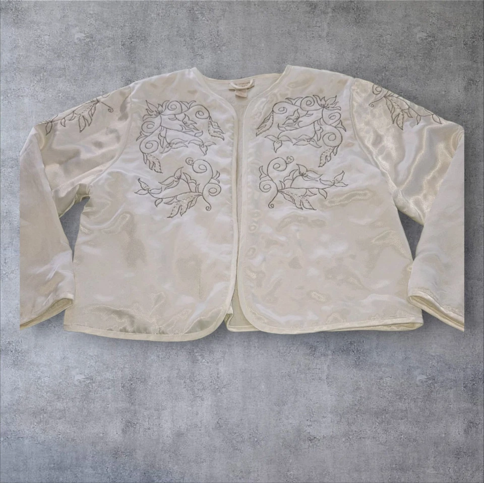 Raro Abrigo de Cama Chaqueta Boudoir Satén Etiqueta Dorada Victoria's Secret para Mujer M/L  Foto 4 de 4