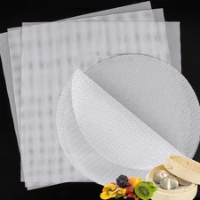 5 Pcs Silicone Dehydrator Sheets Non-Stick Mesh Mats for Fruit Food Tray Liner
