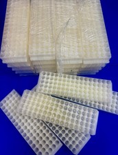 Laboratory Plastic 80 Place Vial Test Tube Holder Rack 11mm ID Handle 25 Lot PCS