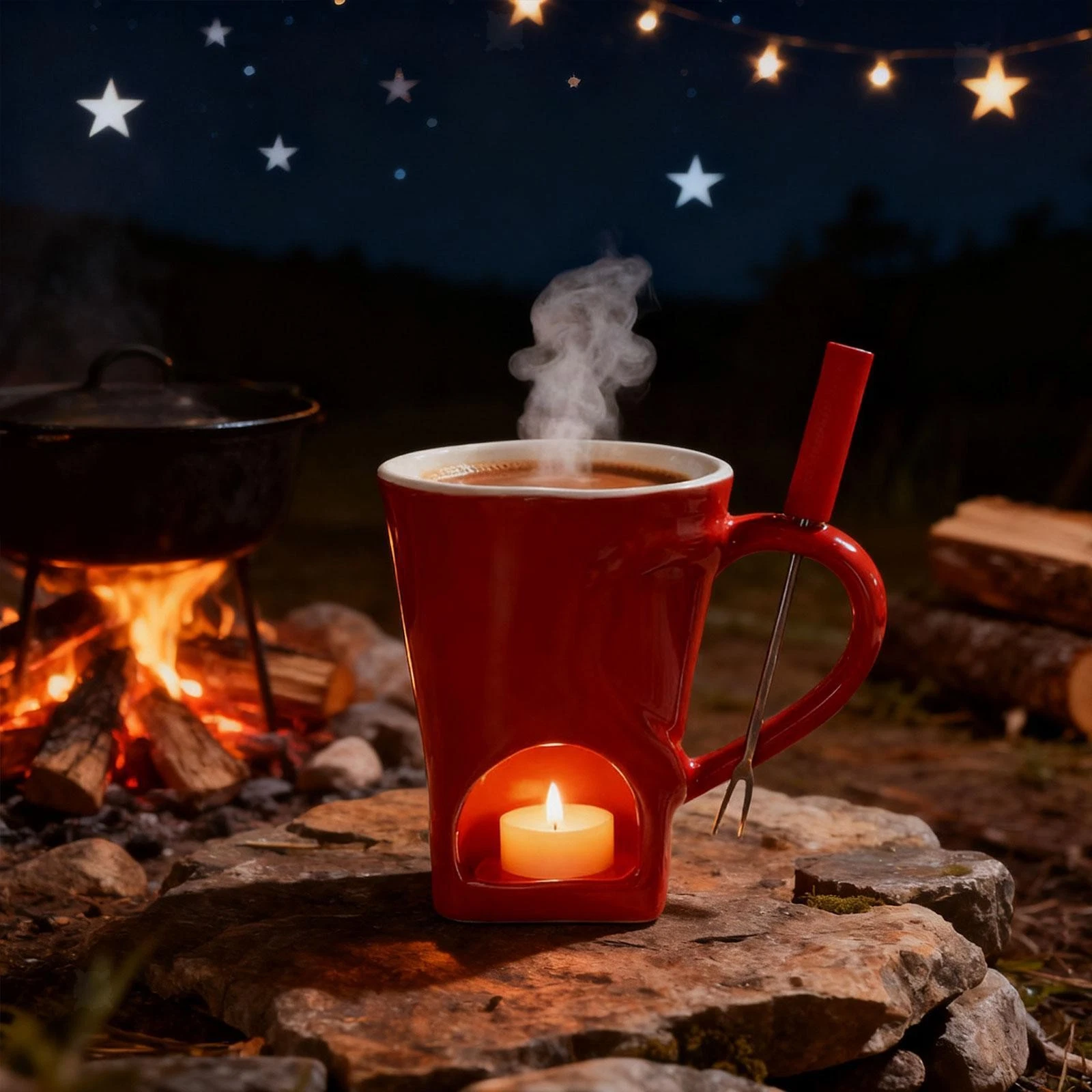 Fondue Mug Caramel Candy Cheese Melting Chocolate Melter Snack Candy Hot Pot