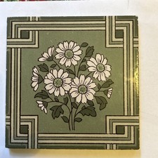 MINTONS ARTS AND CRAFTS FLORAL TILE - VGC