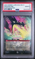 2024 DISNEY LORCANA EN C1-LORCANA CHALLENGE PROMO 1 DRAGON FIRE PSA 10