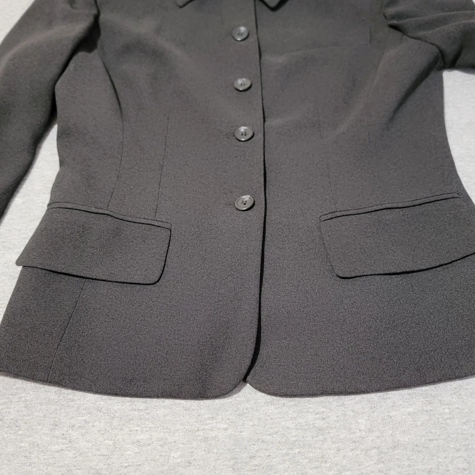 Blazer Jones New York Petite Para Mujer Talla 6P Gris Traje Chaqueta 5 Botones Foto 3 de 4