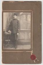 Rare Ottoman Military Officer Cabinet Photo Vintage Portrait from 1900s Istanbul