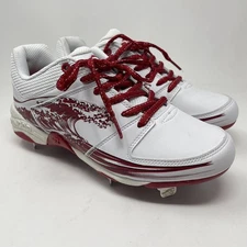 Ringor Flite Spikes Softball Metal Cleats Womens 8 Rising Tide White Red New