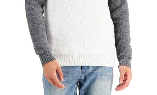 Maglione uomo Alfani Chevron quarto di zip invernale avorio - taglia small - Foto 4 di 4