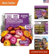1,500 Heirloom Tall Strawflower Seeds - Fragrant Organic Mix for Dried Bouquets