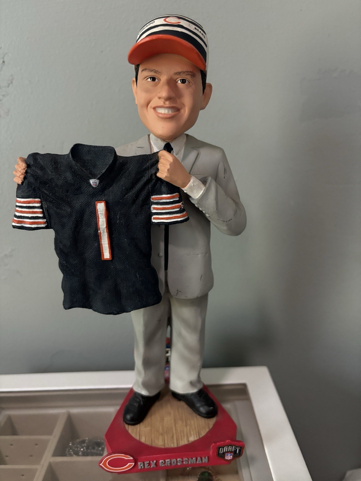 Chicago Bears Rex Grossman Knuckle Heads Bobblehead NFL 7x3 No Box
