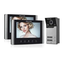 WOLILIWO 7" Ring Video Doorbell with IR Night Vision Support, 1 Camera/2 Monitor