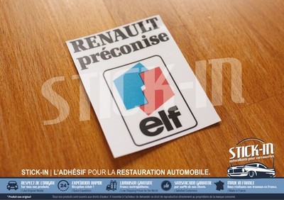 Autocollant Sticker Renault Préconise ELF GT Turbo R21 R19 R5 25 11 16S Alpine