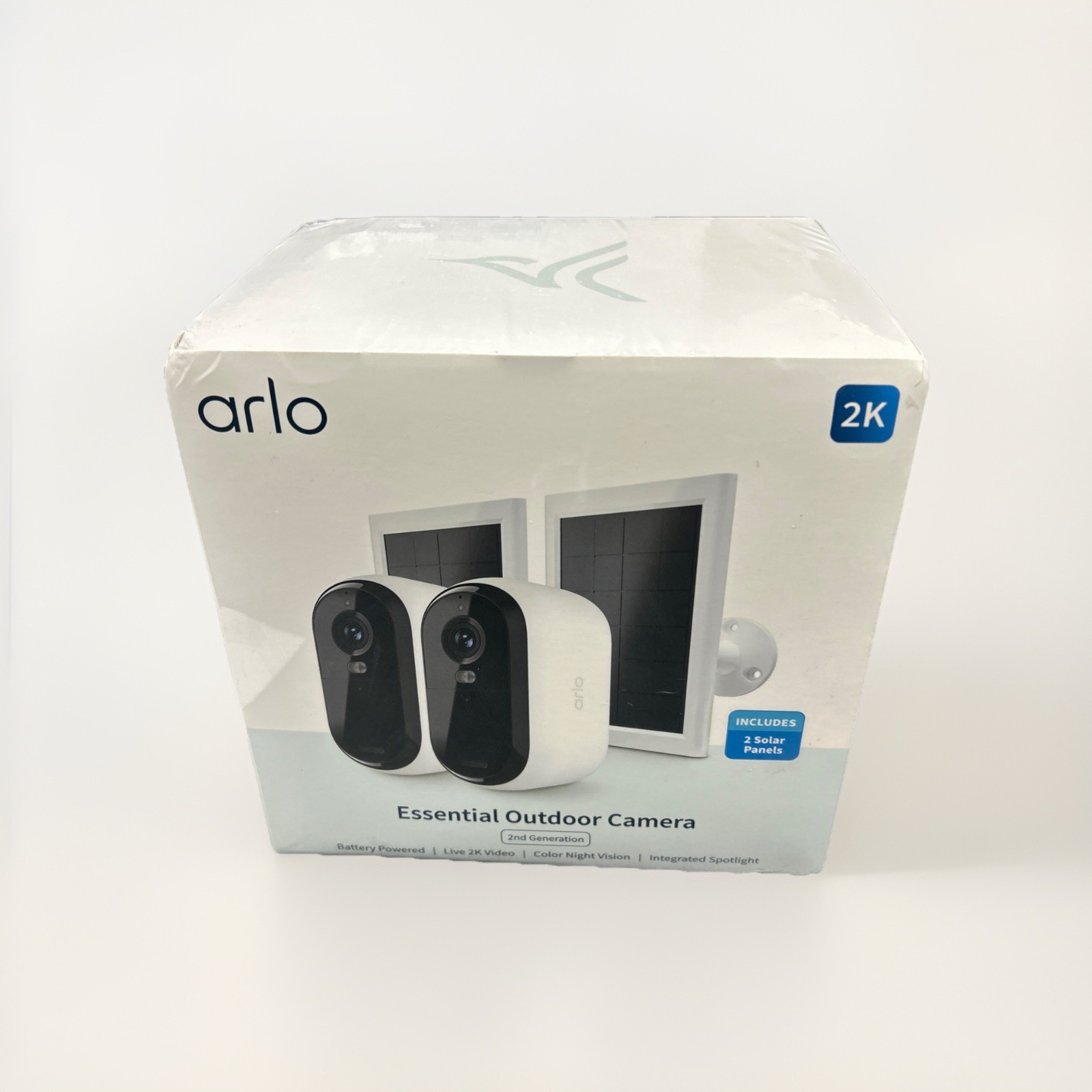 Arlo VMK3250-1SCNAS Essential Outdoor Camera 2nd Generation w/ 2 Solar Panels