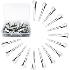 50 Pcs Silver Metal Duck Bill Hair Clips for Women - Hair Styling, Hair Coloring